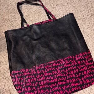 Louis Vuitton Black and Hot Pink Graffiti Tote